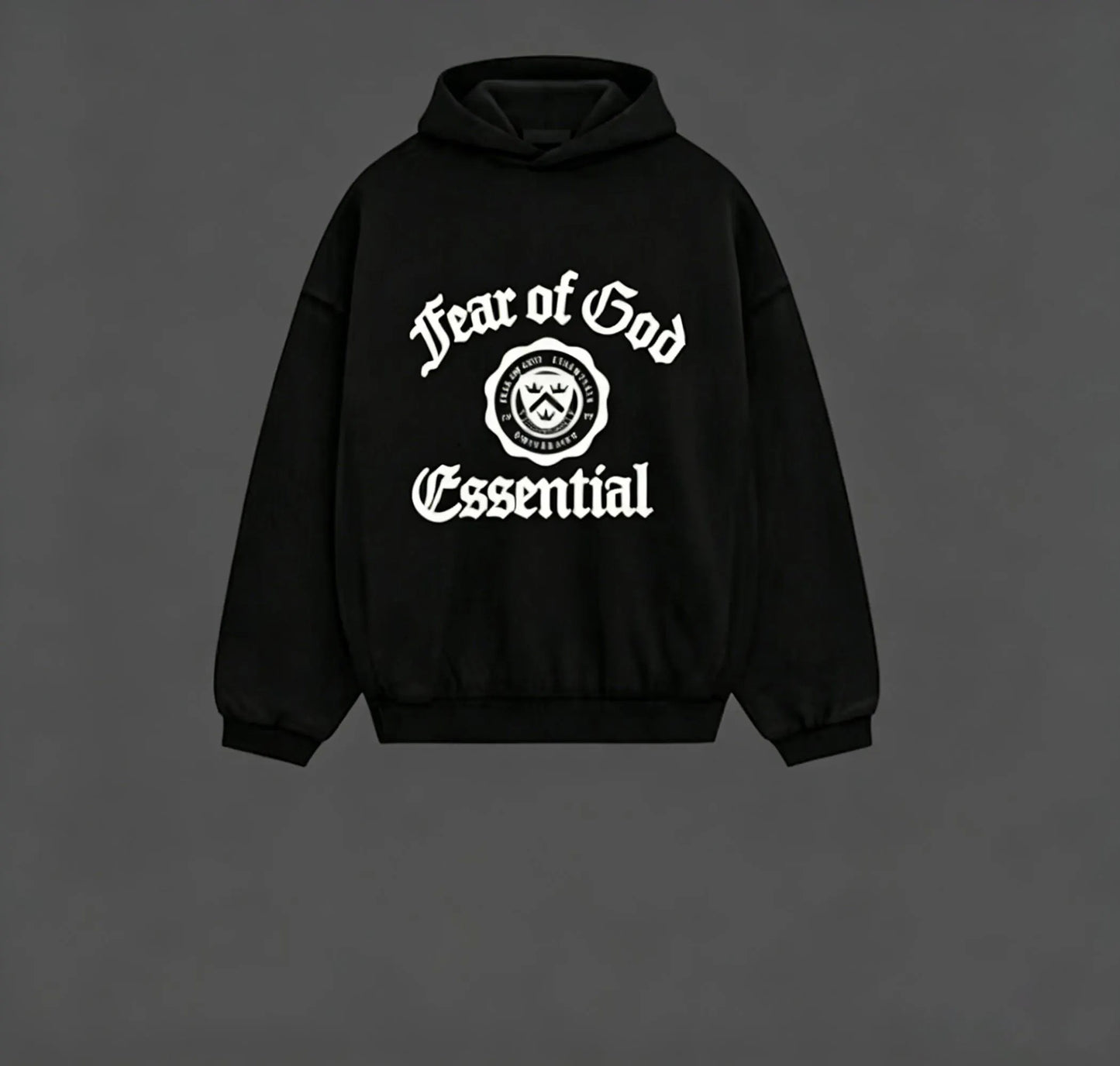 Fear of God Essential Heavy Fleece Hoodie, Oversized Unisex Streetwear Pullover