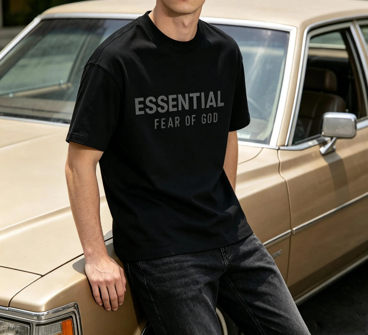 Essential Fear of God Tee, Minimalist Oversized Cotton T-Shirt