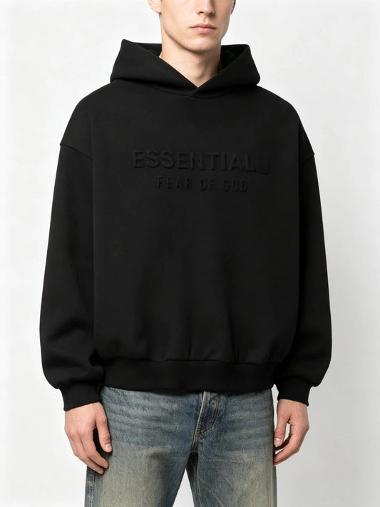 Oversized Baggy Cotton Pullover Hoodie, Unisex Relaxed Fit Sweatshirt
