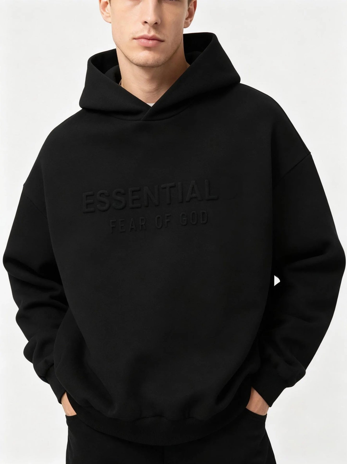 Oversized Baggy Cotton Pullover Hoodie, Unisex Relaxed Fit Sweatshirt